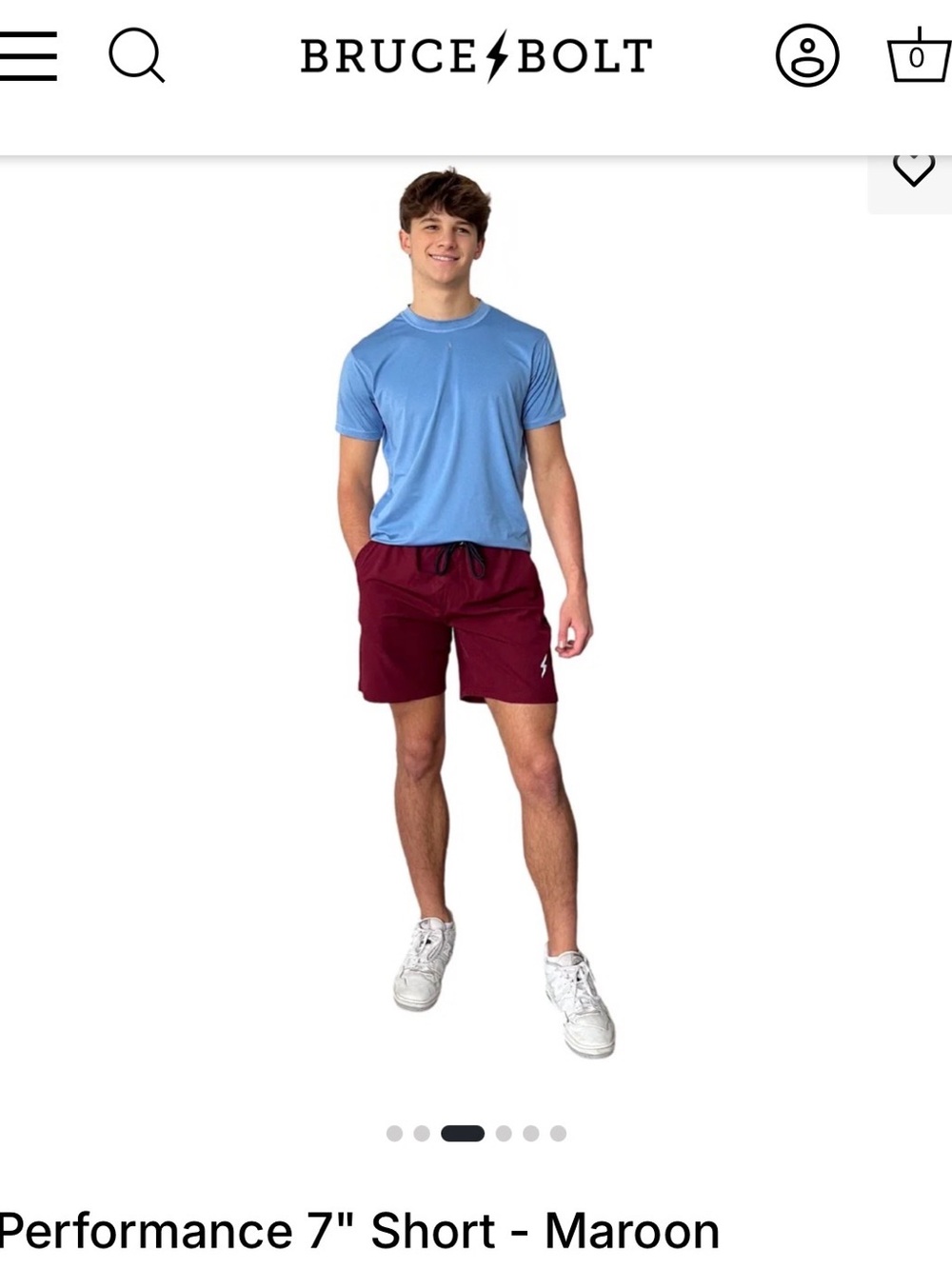 Bruce Bolts Kids' Burgundy Active Drawstring Shorts YL - Picture 2 of 4